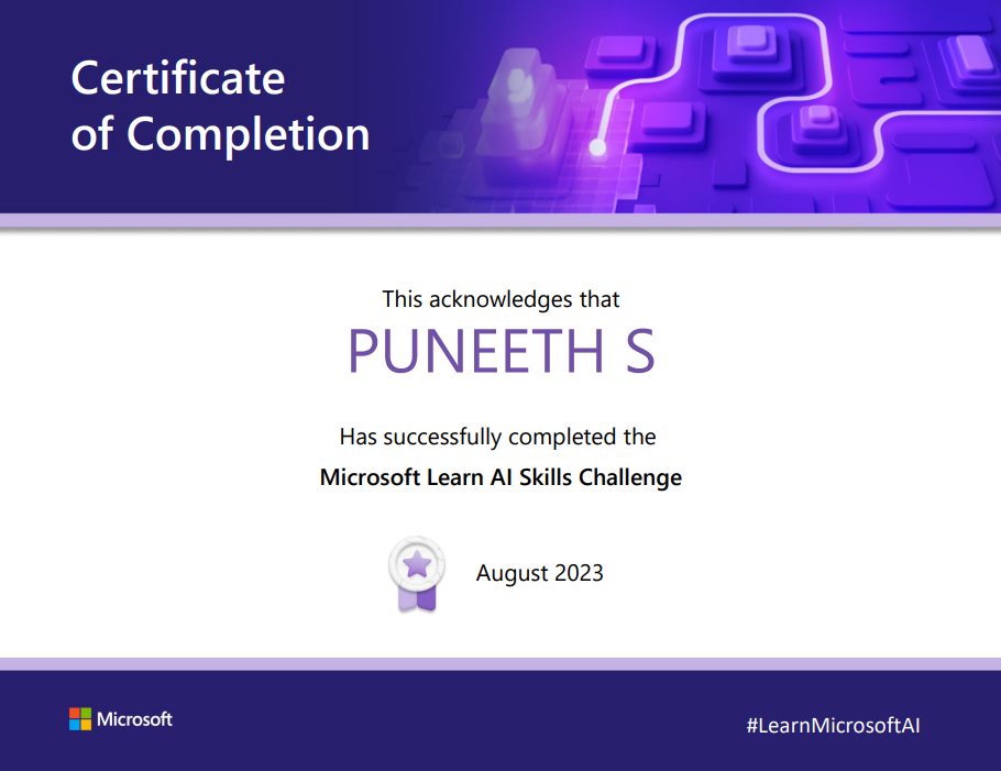 Microsoft Learn AI Skills Challenge